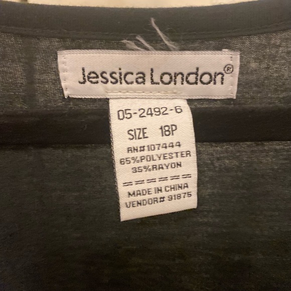 NWOT size 18 Petite Jessica London scoop neck black knit maxi dress - Picture 8 of 10